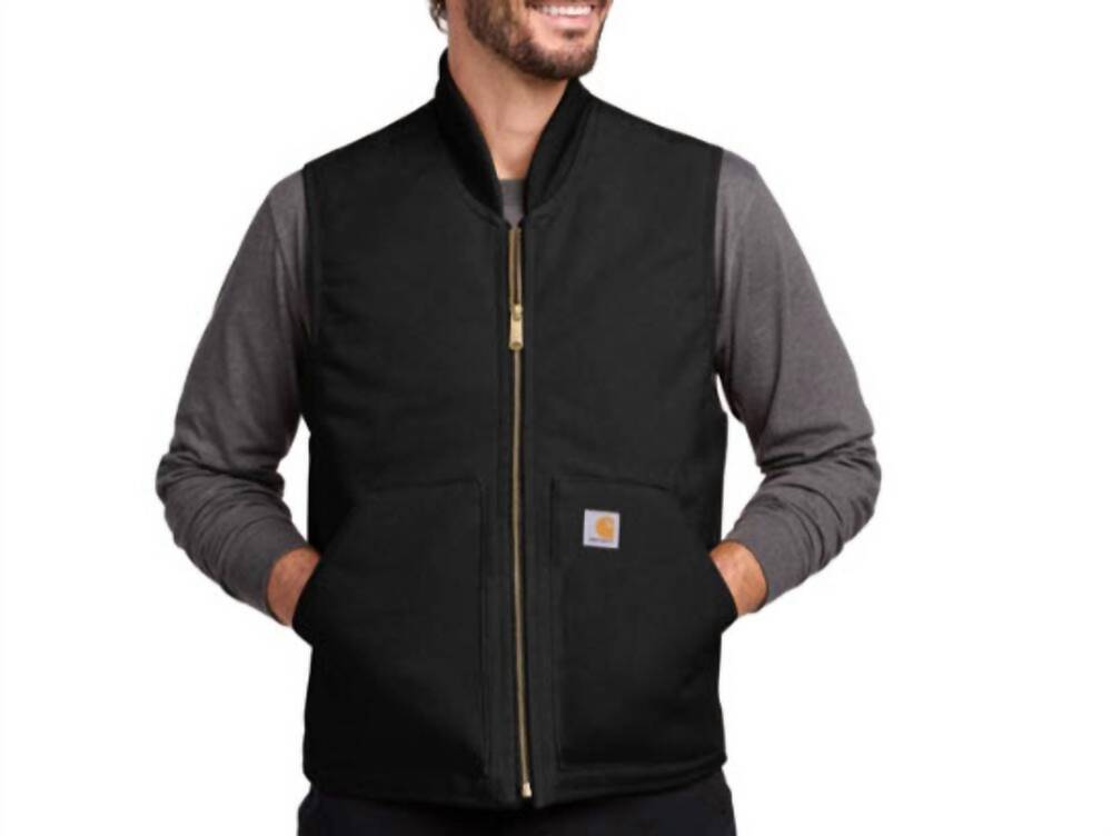 NEW CARHARTT men's duck vest in black